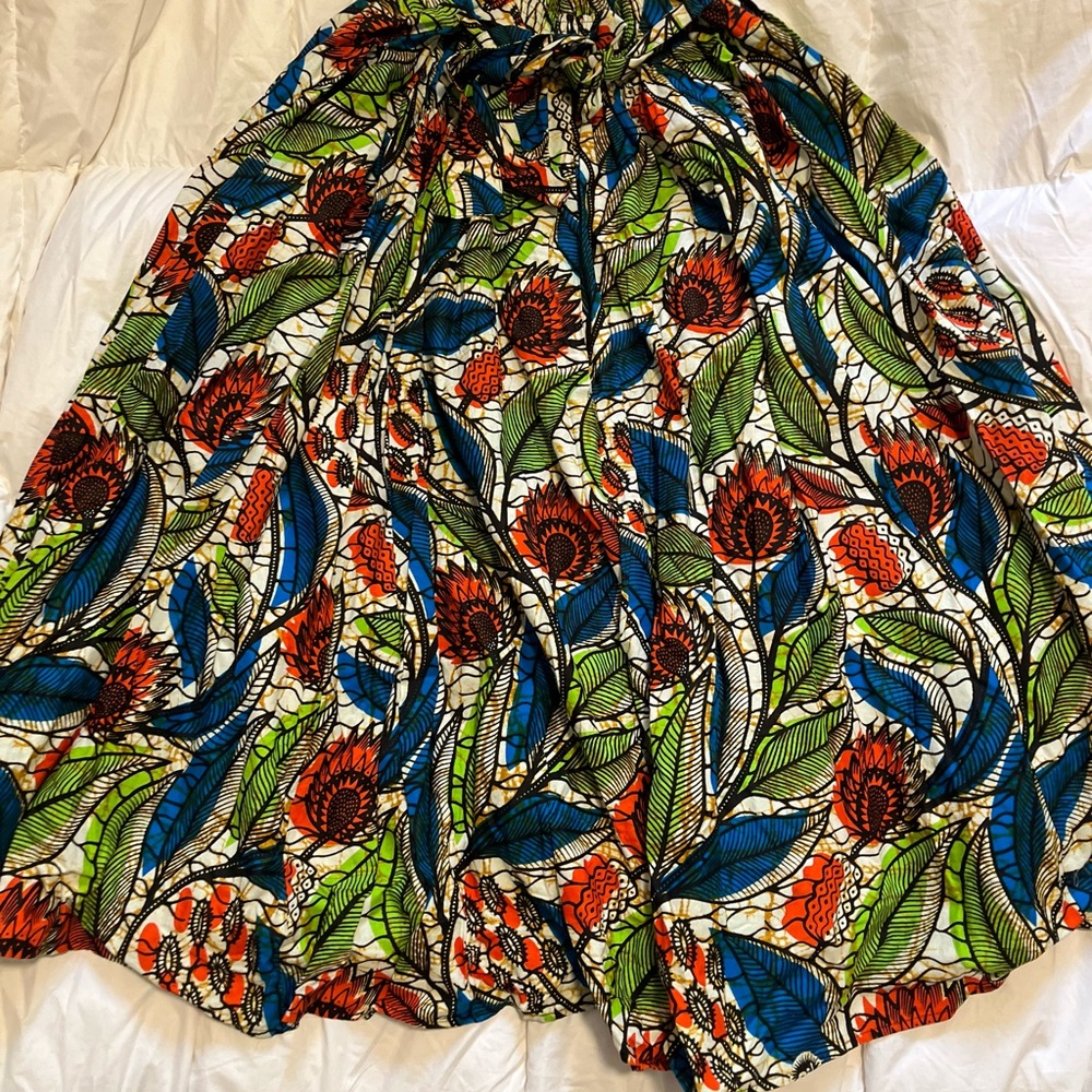 Colorful Floral Women's Midi Skirt